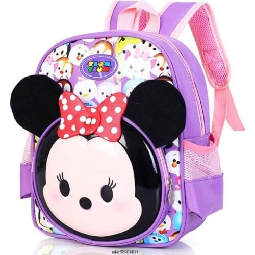 Disney Kids Backpack New Cartoon Fashion Childrens Schoolbags Girls Boys Mickey Mouse Minnie Backpack