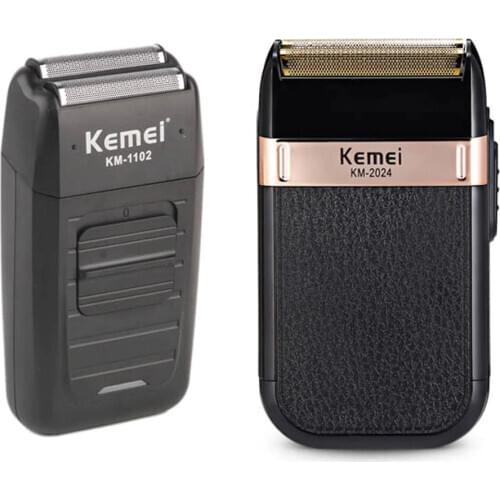 KM-2024 Electric Shaver Men Twin Blade Waterproof Reciprocating Cordless Razor USB Rechargeable Shaving Machine Barber Trimmer