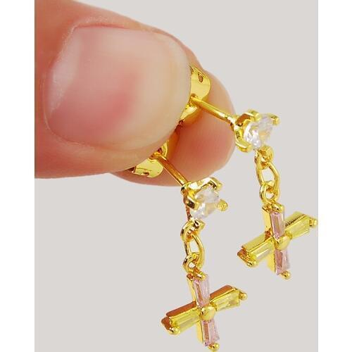 Женские золотые серьги LJ&OMR China At AliExpress