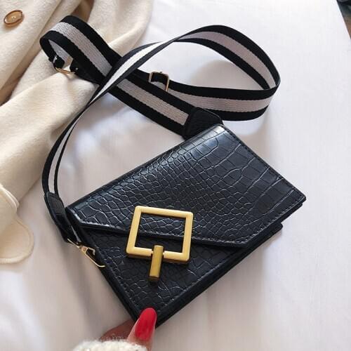 Small PU Leather Flap Shoulder Bags for Women 2020 Trendy Stone Pattern Crossbody Handbags Branded Trending Sac A Main