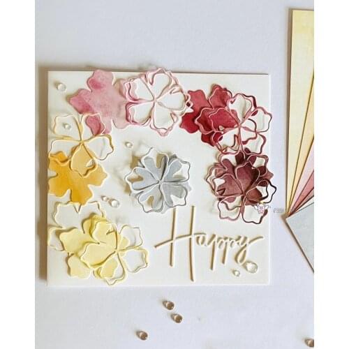 Mmao Crafts Metal Steel Cutting Dies New design Flower decoration Stencil For DIY Scrapbooking Paper/photo Cards Embossing Dies