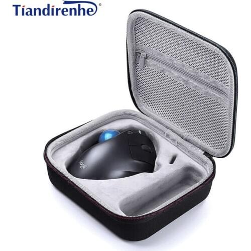 New For Logitech mouse storage bag box voor Logitech MX Ergo mouse bag shockproof portable bag EVA box black Quality assurance