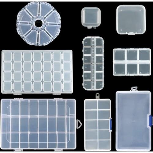 1set 36 Grid Storage Box Plastic Single Compartment Size Adjustable Jewelry Organizer Container Case Organizer Boxes Dropship