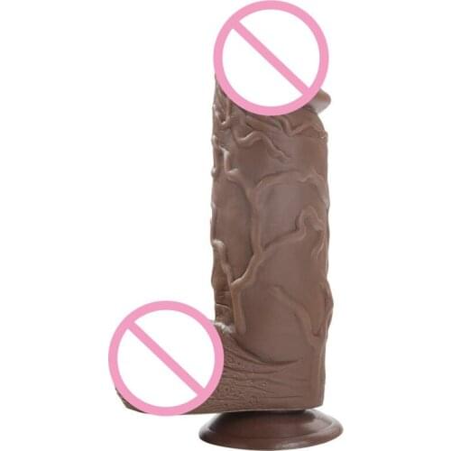Realistic Penis Female Masturbator Super Big Dick Anal Butt Plug Dildos Strong Suction Cup Sex Toys Giant Brown Dildo For Women