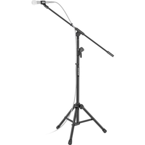 Neewer Tripod Boom Microphone Stand, Adjustable Mic Stand with 31.7” Boom Arm and Mic Clip for Live Performance, Radio Broadcast