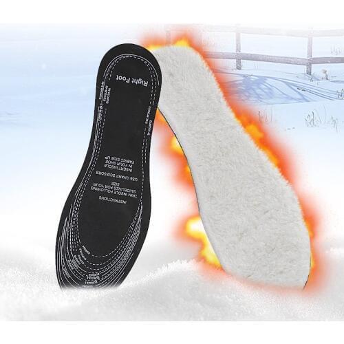 Warm Winter Insoles For Shoes Man Woman Thick Soft Sweat Shock Absorbing Latex Wool-like Shoe Insole Sole Cushion Pad