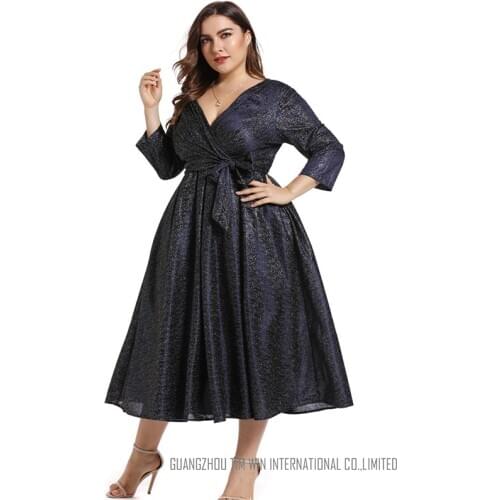 2021 Abaya Long Spring Womens Dresses Large Plus Size Fashion Elegant Deep V Neck Sexy Casual Party Sashes Maxi Dress