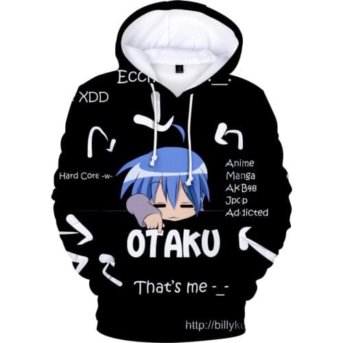2021 Popular New Otaku 3D Hoodies Men Women Fashion Harajuku Streetwear Hoodie Casual Long Sleeve Pullover Spring Autumn Hoodies