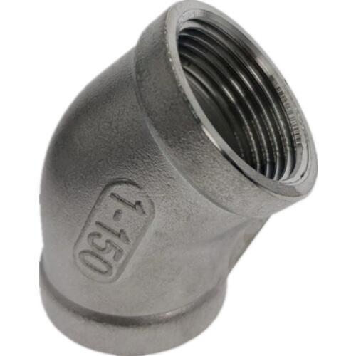 High Quality 45 degree Elbow 1/4-2" Female Fitting 304 Stainless Steel Pipe Biodiesel Degree ZG NEW