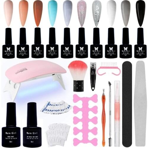 Warm Girl Equipment And Tools For Manicure And Pedicure