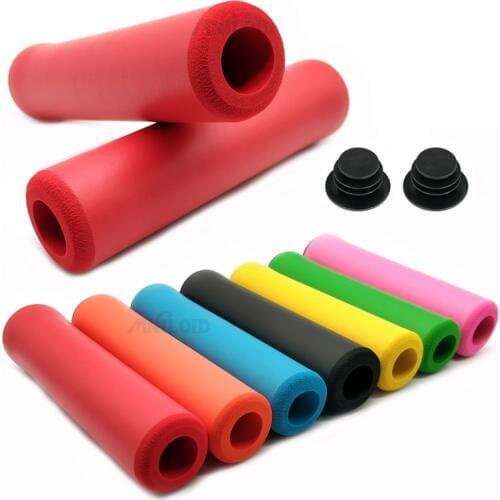 1Pair Bicycle Handle bar Grips Cover Outdoor MTB Mountain Bike Cycling Bicycle Silicone Anti-slip Handlebar Soft Grips