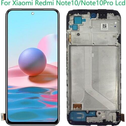 Suitable for Xiaomi Redmi Note 10 LCD display with touch screen digitizer Redmi Note10 PRO LCD display M2101K7AI, M2101K7AG