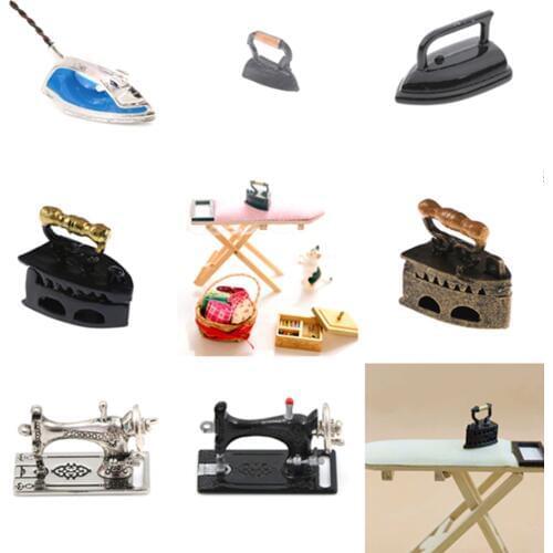 1:12 scale Doll House Miniature Iron Ironing Board Accessories for Dollhouse Furniture Toy Decoration