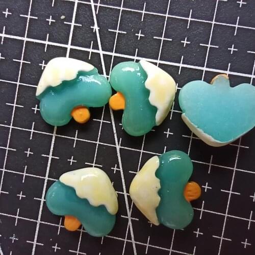 1pcs/lot resin flat back blue love shape Icecream 16mm simulation of food Cabochon Scrapbook DIY phone decoration B405-11