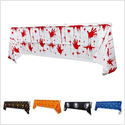 1Pc Halloween Decorations Horror Blood Handprint Tablecloths Dining Table Covers Halloween House Decor Scary Accessory