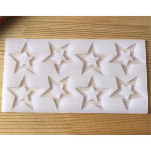 100pcs 3D Star Shape Silicone Mold Cake Decorating Tools Cupcake Silicone Mold Chocolate Mould Decor Muffin Pan Baking S