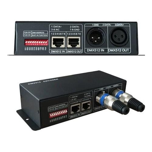 12PCS DMX512 LED decoder, DMX512 signal RGB RGBW led controller, DC12-24V 8A*3 Channel RGB, 8A*4 Channel RGBW , free shipping