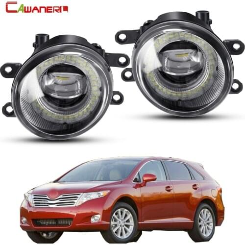 2 Pieces Angel Eye Fog Light Assembly Car LED Fog Daytime Running Light DRL 30W H11 12V For Toyota Venza 2009 2010 2011 2012