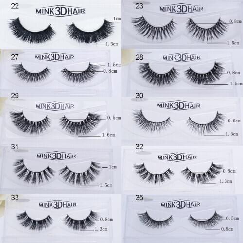 3 Pairs 3D Mink False Eyelashes Mink Lashes Thick Natural Cross HandMade Cruelty Free Fake Eyelashes Eyelash Extension C80
