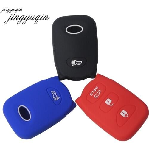 Jingyuqin 30pcs 4 Buttons silicone car key cover case shell fob For Hyundai Feisi Elantra Long Move Case