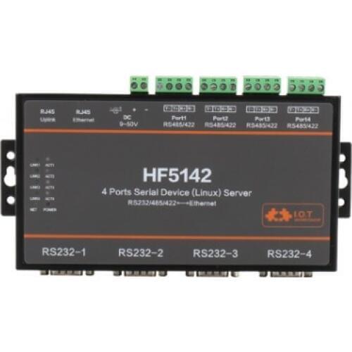 4 Serial Port RS232/RS485/RS422 to WIFI/Ethernet Converter 2-way transparent TCP/IP/Telnet Modbus TCP Web Configuration