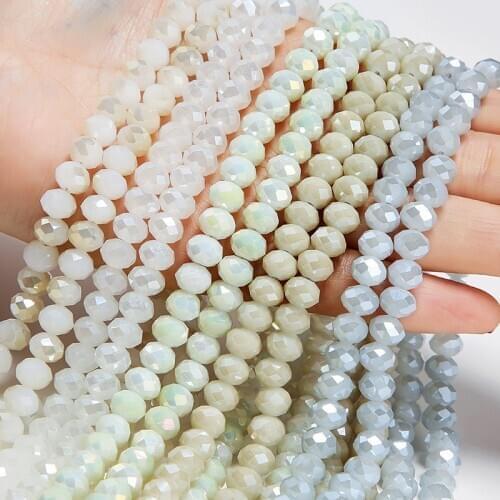 1 Strands New Two-tones Colors Crystal Rondelle Glass Faceled Beads for Jewelry Making Jewelry Diy Accessories Wholesale