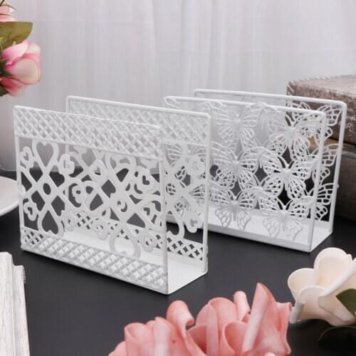 Metal Napkin Serviette Holder Dispenser rust resistant Paper Tissue Rack Home Party Table Decor