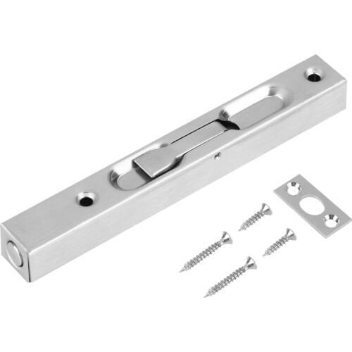 304 Stainless Steel Home Gate Door Latch Bolt Security Guard Flush Latch Bolt Slide Lock Slide Bolt Hardware 6/8/10inch