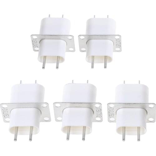 5Pcs Electronic Microwave Oven Magnetron 4 Filament Pin Sockets Converter Home