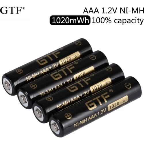 Gtf 1.2 v 850mah aa ni-mh battery, 100% mwh 1.2 capacity, camera rechargeable battery, flashlight, toy, v, ni-mh battery