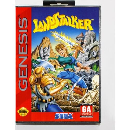 Landstalker 16bit MD Game Card For Sega Mega Drive/ Genesis with Retail Box