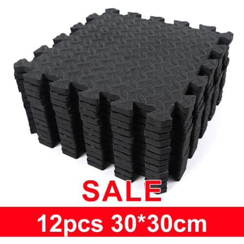 12PCS 30x30x1.2cm EVA Foam Interlocking Protective Tile Gym Floor Mats Flooring Carpets Mat Fitness Protective Floor Yoga Mats