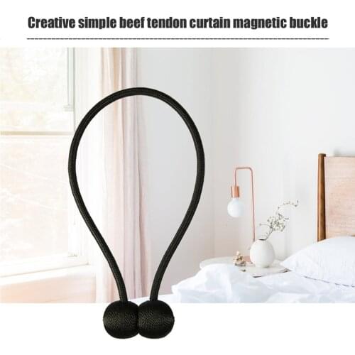 European-style Creative Simple Curtain Straps Living Room Wild Magnet Hook Free Perforation Creative Magnetic Buckle Rope Strap