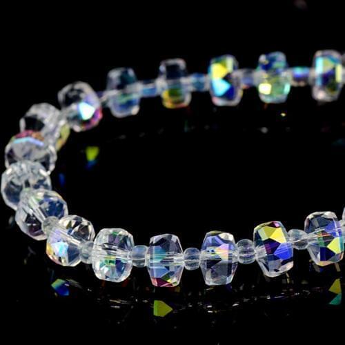 95 Pcs/lot Wheel Shape Rondelle Austria faceted Crystal Glass Beads Loose Spacer Round Beads for Jewelry Making Colorfuls 5x7mm