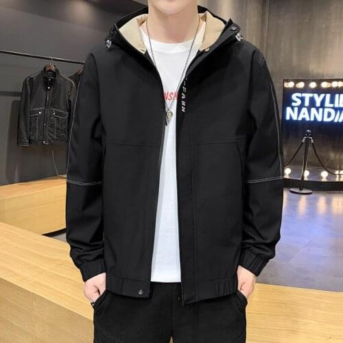 Jacket Mens 2021 Spring New Tops Korean Trend Slim Mens Sports Casual Workwear Boys Jackets Fall