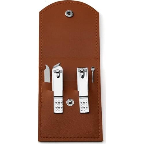 Manicure Tools Nail Clipper Set For Nail Art Tools Supplies Scissor Ear Spoon Stainless Steel Household 4 pcs