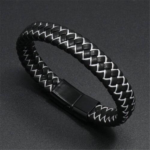 Modyle Trendy Leather Bracelets Men Punk Vintage Multilayer Braided Rope Bracelets for Men Women Bracelets Jewelry