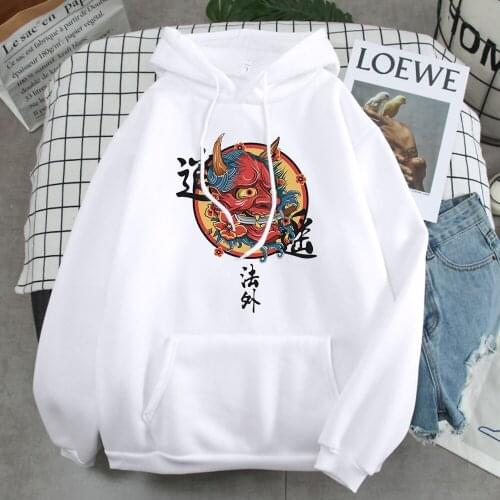 Ghost Japan style japanese anime Print Sweatshirt Hoodies Men Harajuku Fleece Hoodie Hip Hop Hoodies Winter Pullover