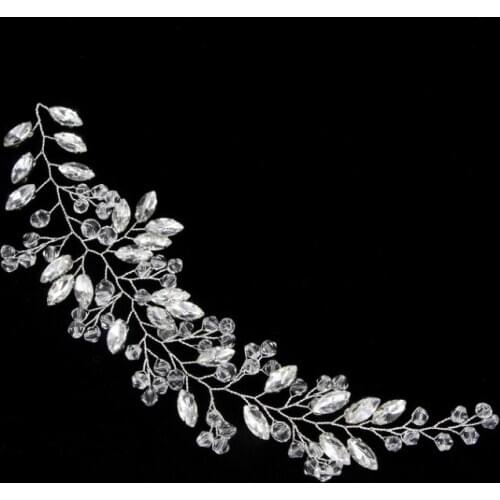 Newest Trendy Rhinestone Headband Pearl Bride Tiaras and Crowns Prom Bridal Wedding Hair Accessories Women Bridal Headwear