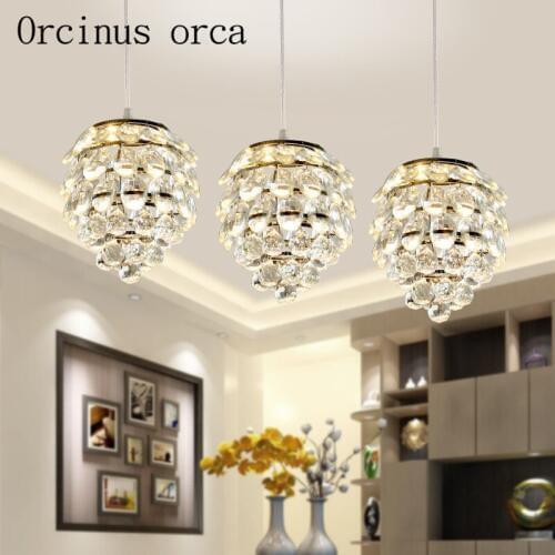 The simplicity of modern crystal lamp room corridor Restaurant Bar creative personality crystal chandelier free shipping
