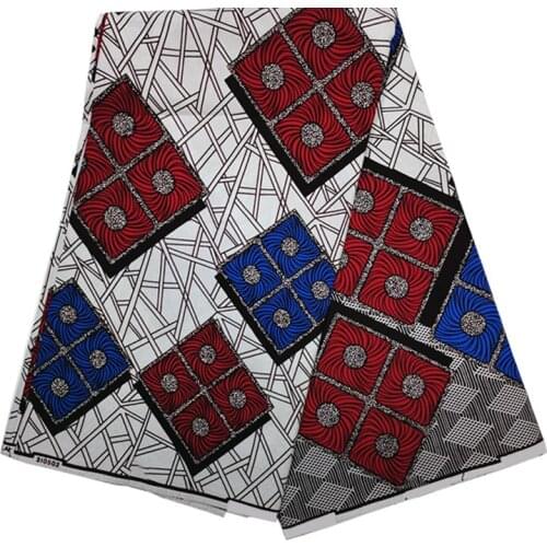 Real Breathable Dress Sewing Material 100%Cotton Fabric Veritable High Quality Ankara African Wax Prints Fabric 6 Yards SP19-96