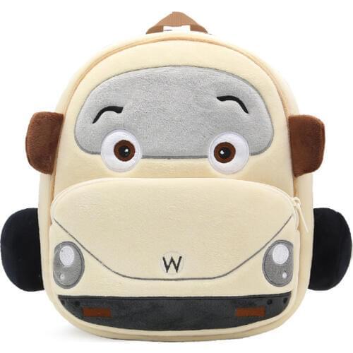 Creative 3D Cartoon Beetle Car Boys School Backpack A4 Book Size Capacity for 2-6 Years Old Toddler Children Kids Bag Pouch