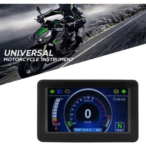 12V Motorcycle Meter Modified LCD Display Gauge Speedometer Odometer Tachometer for Safe Driving