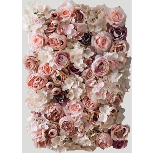 Silk Rose Flower Wall Artificial flowers For Wedding Decoration Romantic Wedding Backdrop Decor