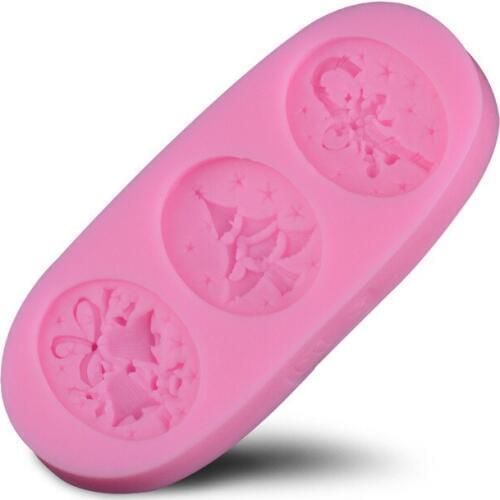 Silicone Christmas Tree Mold Sugar Craft Fondant Cake Decorating Tools Embossed Mold Decorating Mould Baking Tool D179