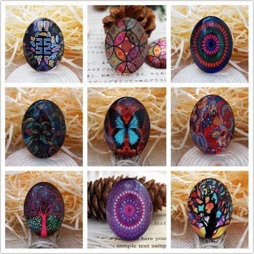 2PCS/lot oval 30MM X 40MM Glass Cabochon for bracelet necklace women earring rings brooch DIY Jewelry hand made supply