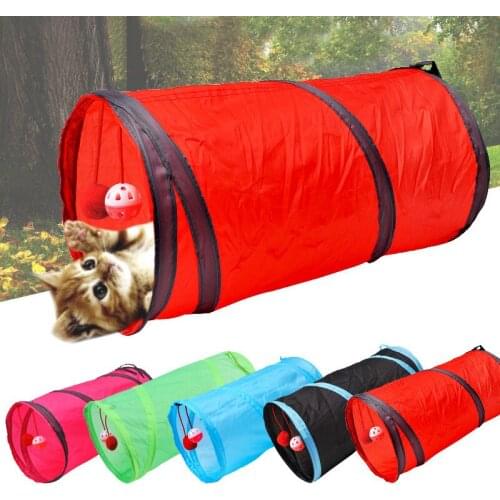 Cat Tunnel Indoor Collapsible Cat Tunnel Tube Kitty Tunnel Bored Cat Pet Toys Peek Hole Toy Cat Puppy Kitty Kitten Rabbit Nest
