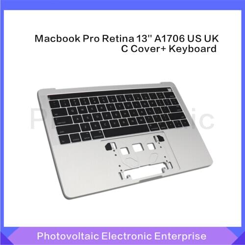 UK US Topcase C Case Housing Palmrest For Macbook Pro Retina 13'' A1706 Top Case With Keyboard Layout 2016 2017