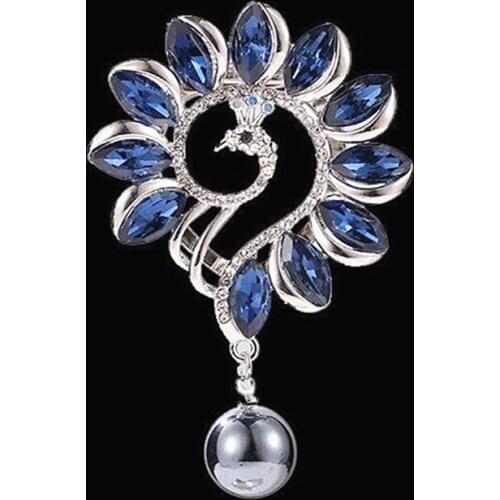 Vintage Peacock Brooches Crystal Brooch For Women Fashion Dress Coat Accessories Animal Party Brooch Pins Gifts