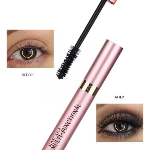 Black Eyelash Extension Mascara Lengthening Mascara Black Waterproof Cosmetics Lasting Makeup Eye Long Natural Eyelashes P2N6